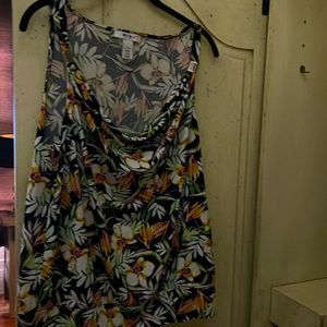 WHBM sleeveless floral tank dressy top